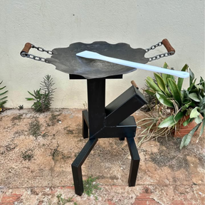 Fogareiro a Lenha com Disco de Grade de Arado de 52cm