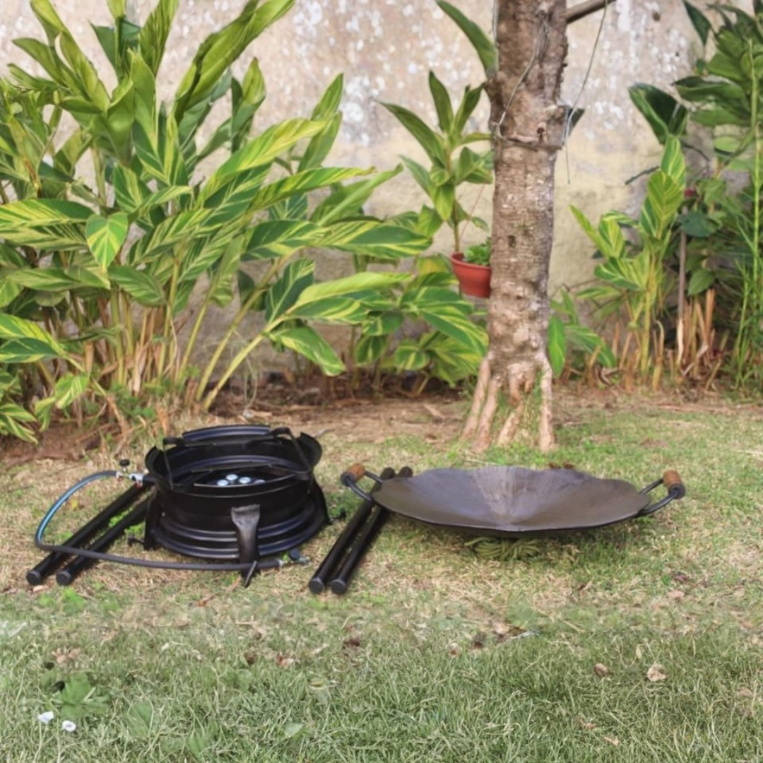 Disco de Arado Culinário com Suporte e Fogareiro Kit Completo