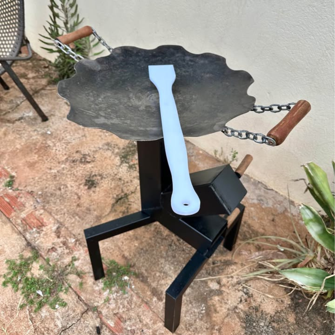 Fogareiro a Lenha com Disco de Grade de Arado de 52cm